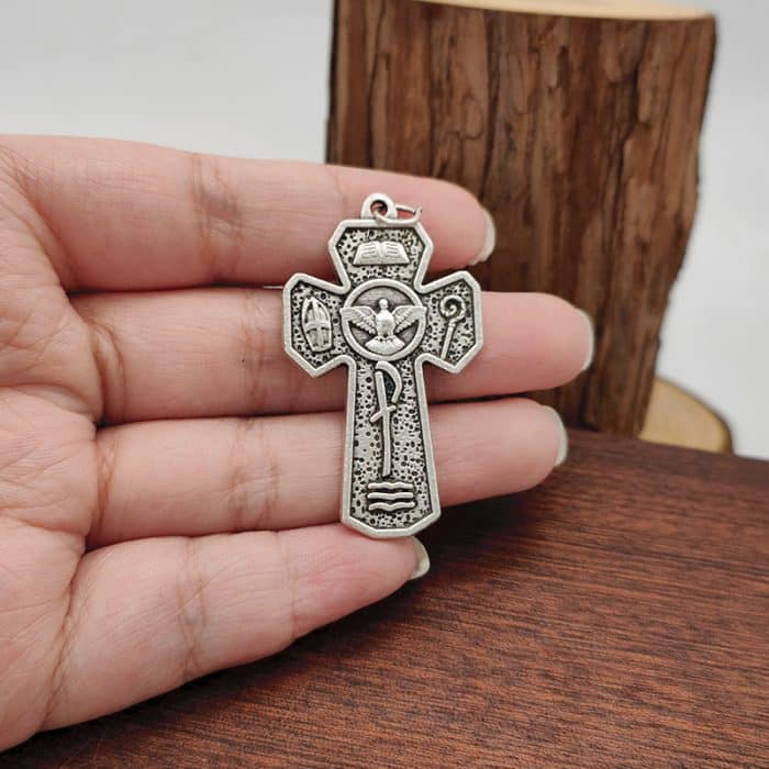 DIY十字架-圣神-锌合金-4.5x2.8cm Catholic religious art