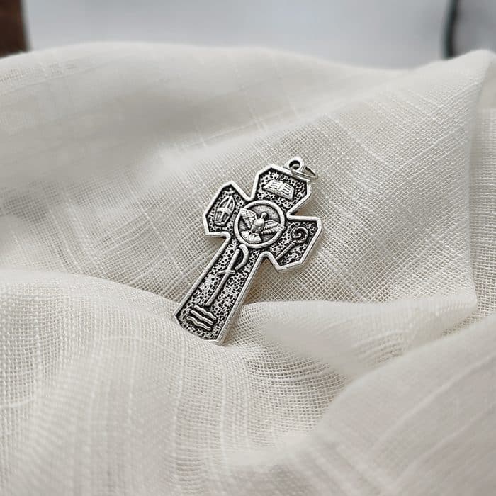 DIY十字架-圣神-锌合金-4.5x2.8cm Catholic religious art