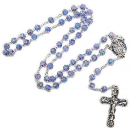 玫瑰念珠-琉璃花珠-珐琅-原创-5x8mm珠