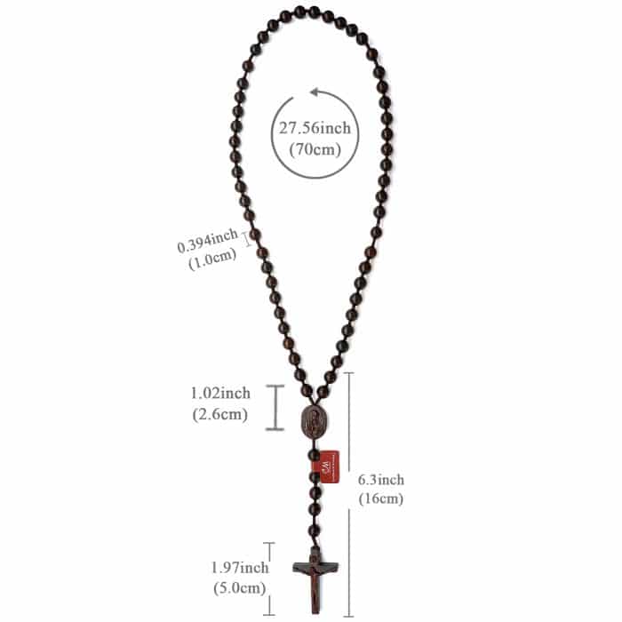 玫瑰念珠-印度小叶紫檀-绳编-原创-8/10mm珠 Catholic religious art