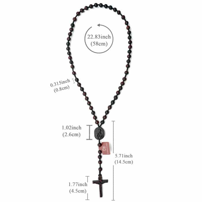 玫瑰念珠-印度小叶紫檀-绳编-原创-8/10mm珠 Catholic religious art