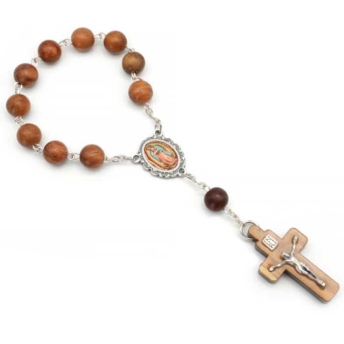 一端念珠-瓜达卢佩-枣木-8mm Catholic religious art