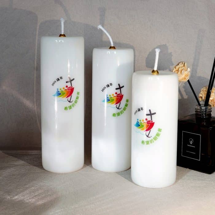 手工白玉酥油灯-2025禧年-直径6.5高18cm Catholic religious art