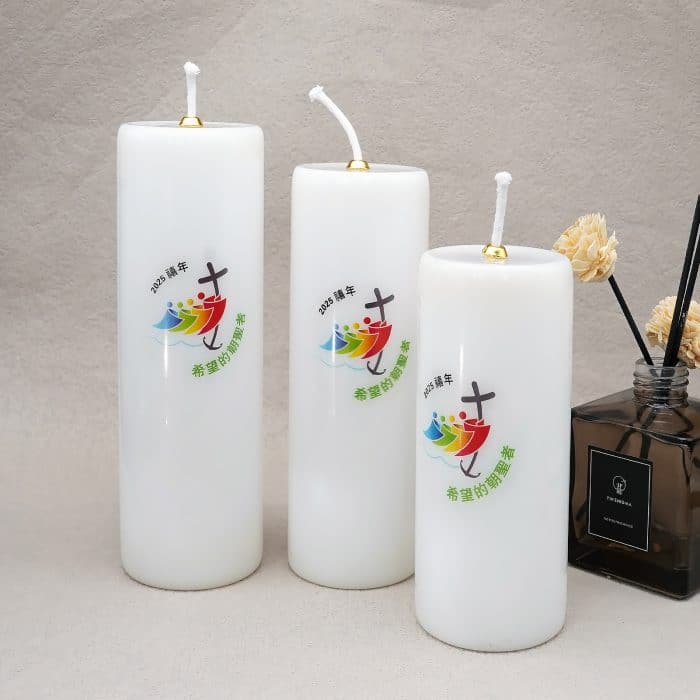 手工白玉酥油灯-2025禧年-直径6.5高18cm Catholic religious art