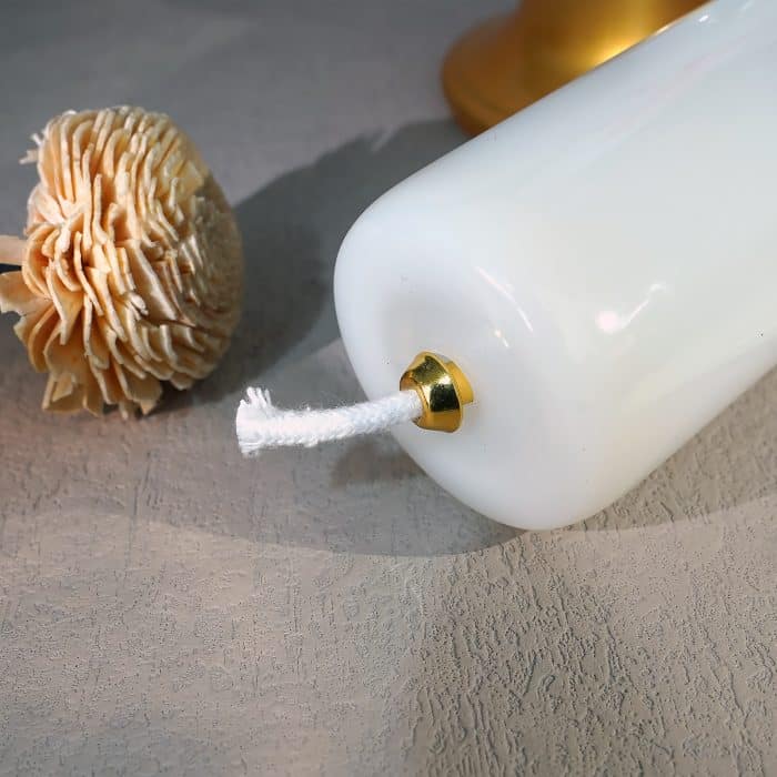 手工白玉酥油灯-带金色底座-2025禧年-高21cm Catholic religious art