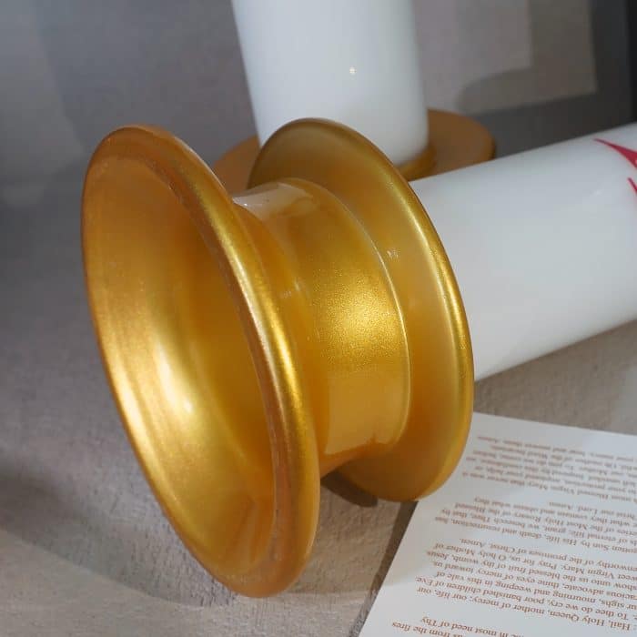 手工白玉酥油灯-带金色底座-2025禧年-高21cm Catholic religious art