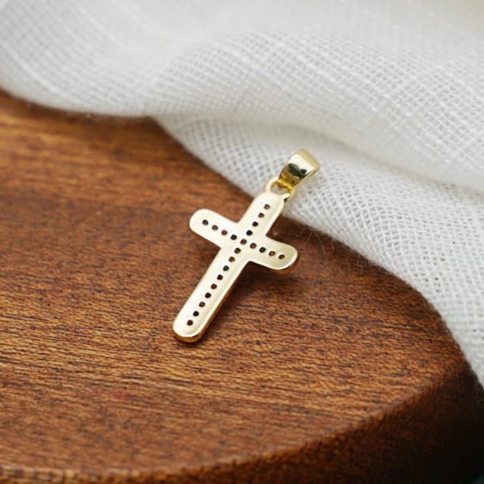 DIY十字架-彩钻-黄铜-2x1.3cm Catholic religious art