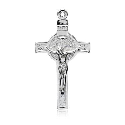 DIY十字架-本笃-925银镀铑-2.8x1.8cm