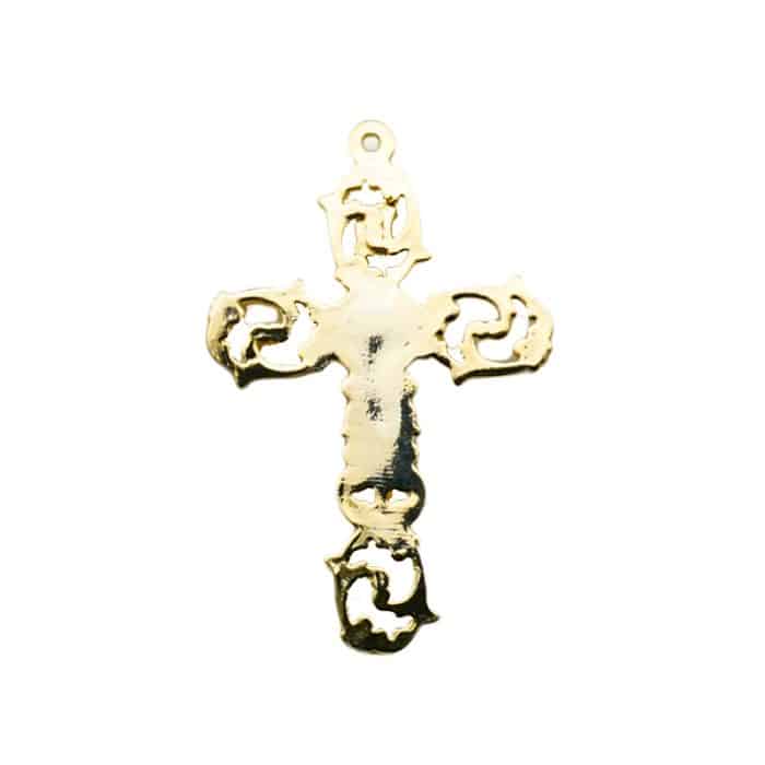 DIY十字架-复古镂空-黄铜-4.6x3.2cm Catholic religious art