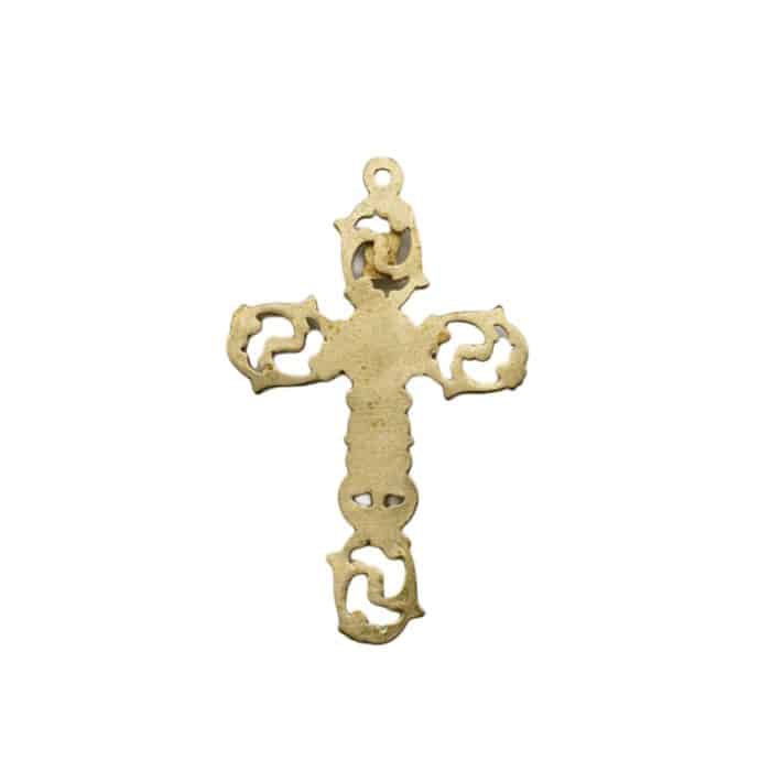 DIY十字架-复古镂空-黄铜-4.6x3.2cm Catholic religious art