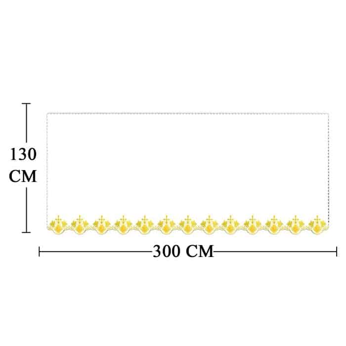 彩色刺绣祭台布-黄色130x300cm Catholic religious art