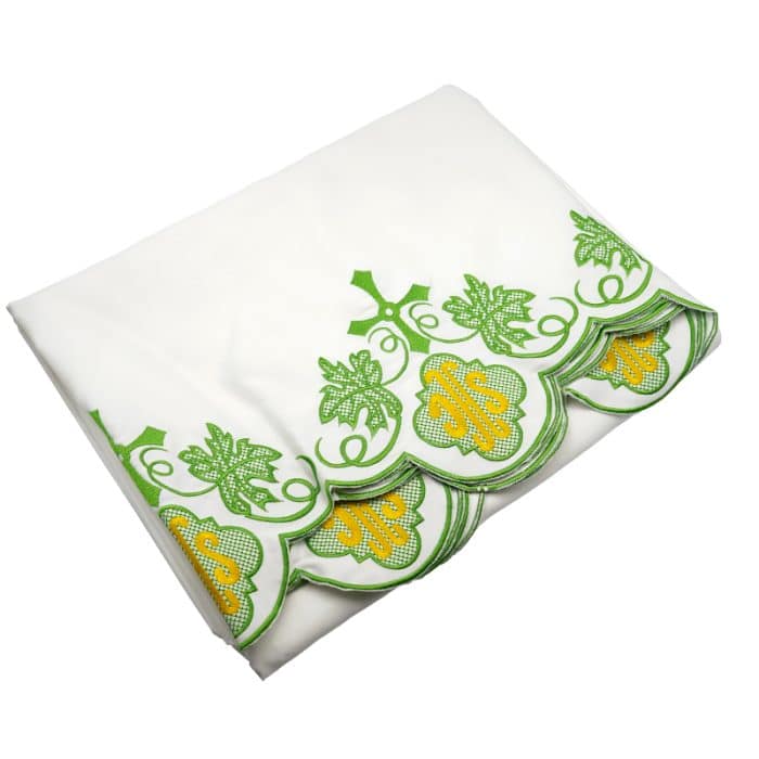 彩色刺绣祭台布-绿色130x300cm Catholic religious art