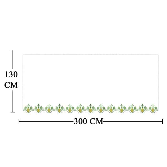 彩色刺绣祭台布-绿色130x300cm Catholic religious art