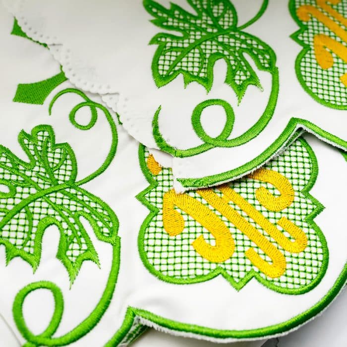 彩色刺绣祭台布-绿色130x300cm Catholic religious art