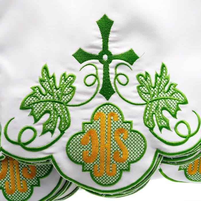 彩色刺绣祭台布-绿色130x300cm Catholic religious art