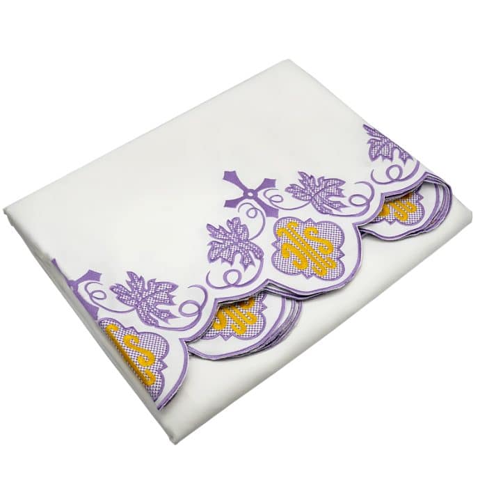 彩色刺绣祭台布-紫色130x300cm Catholic religious art