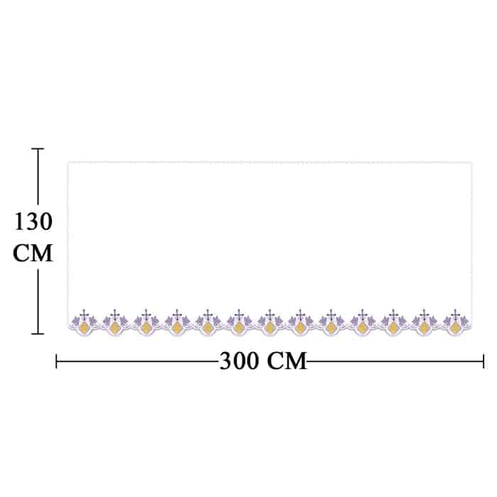 彩色刺绣祭台布-紫色130x300cm Catholic religious art