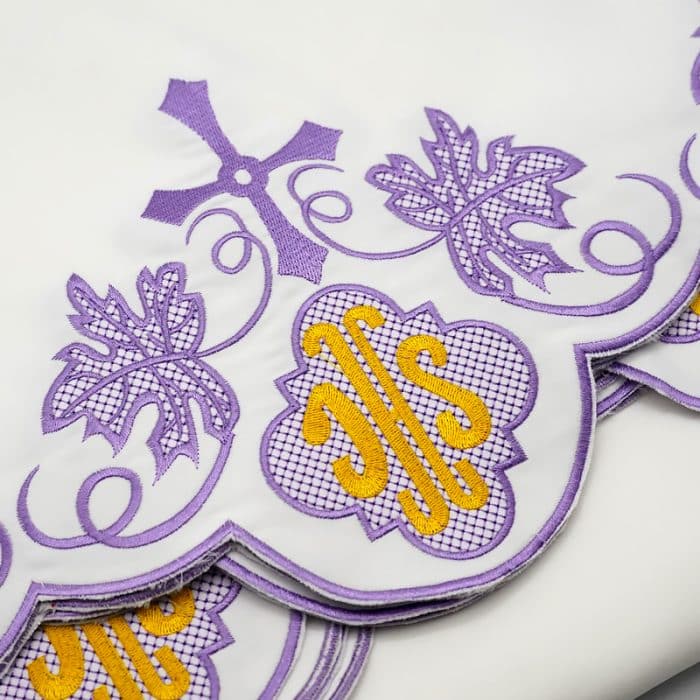 彩色刺绣祭台布-紫色130x300cm Catholic religious art