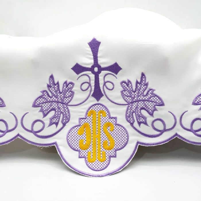 彩色刺绣祭台布-紫色130x300cm Catholic religious art