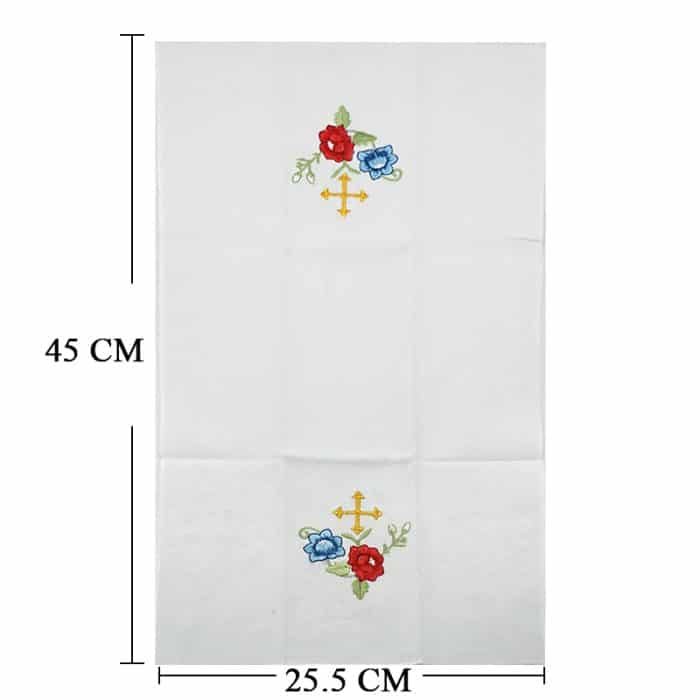 祭台用九折布套装 - IHS + 玫瑰符号 Catholic religious art