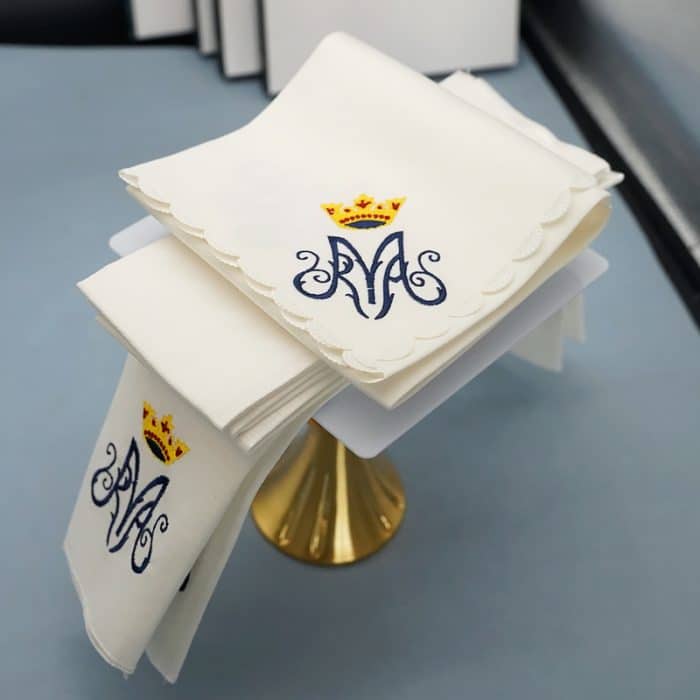 祭台用九折布套装 - 圣母颂符号 Catholic religious art