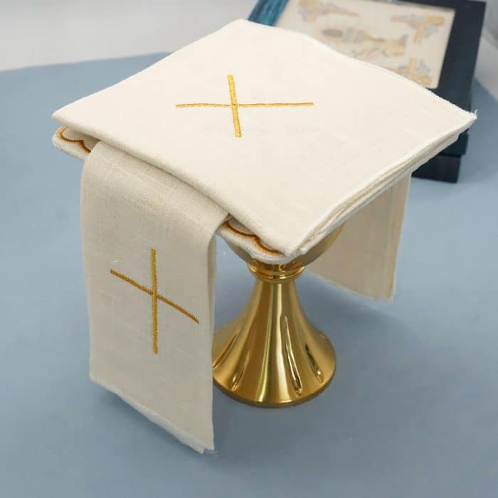 祭台用九折布套装 - 十字架符号 Catholic religious art