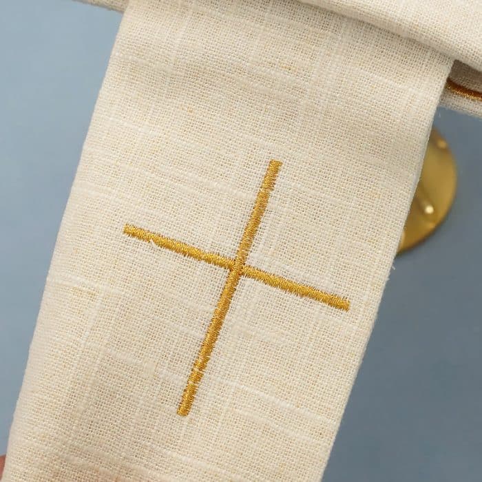 祭台用九折布套装 - 十字架符号 Catholic religious art