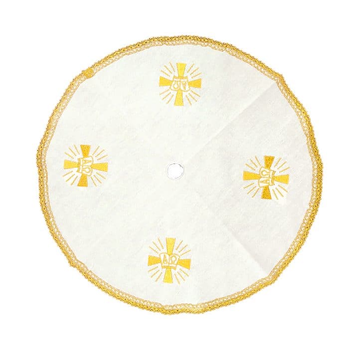 圣体盖-刺绣-A Ω款-直径47.5cm Catholic religious art