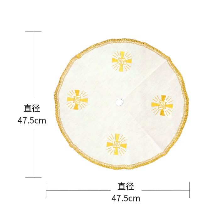 圣体盖-刺绣-A Ω款-直径47.5cm Catholic religious art
