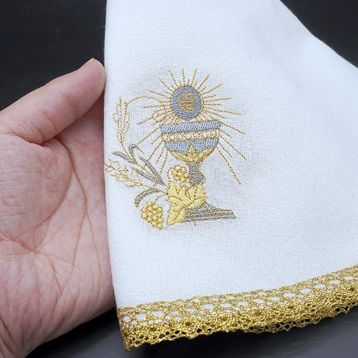 圣体盖-刺绣-葡萄圣爵-直径47.5cm Catholic religious art