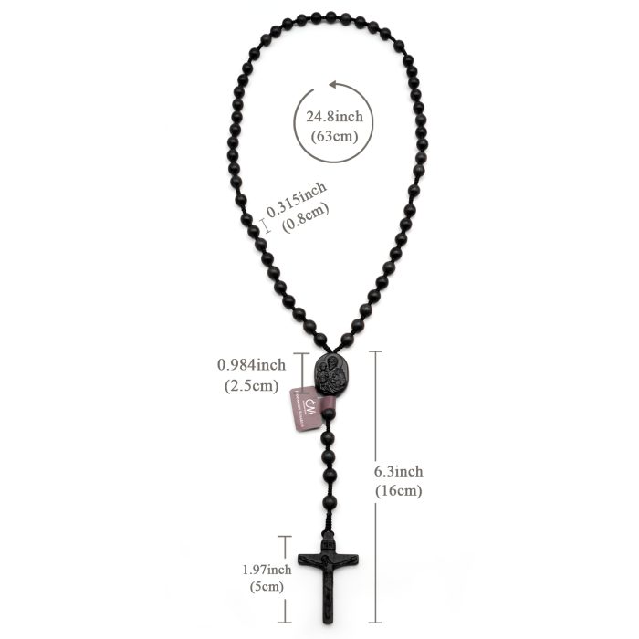 玫瑰念珠-若瑟年-黑檀木-原创款-8/10mm Catholic religious art