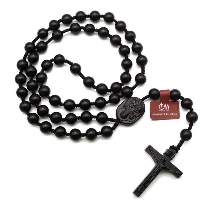 玫瑰念珠-若瑟年-黑檀木-原创款-8/10mm Catholic religious art