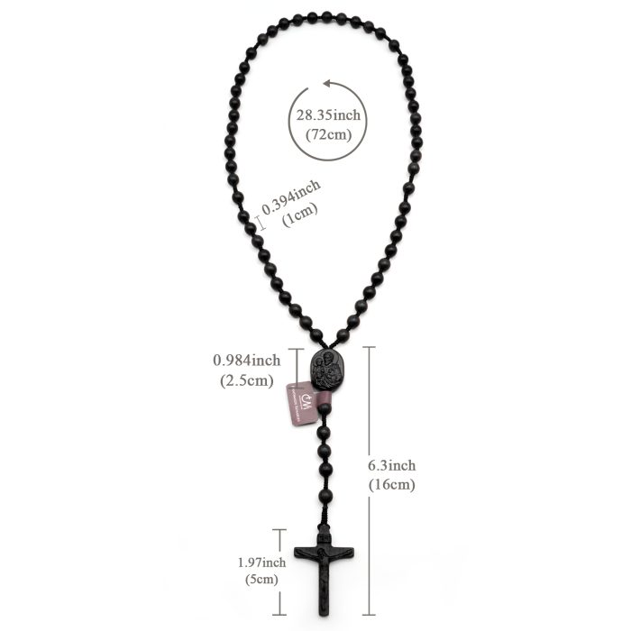 玫瑰念珠-若瑟年-黑檀木-原创款-8/10mm Catholic religious art