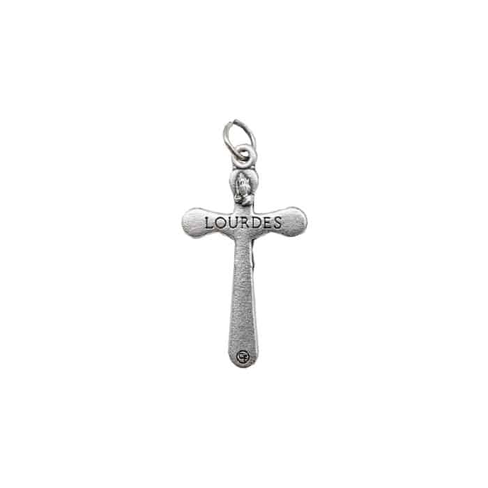 DIY十字架-露德圣母-锌合金-3x1.9cm Catholic religious art