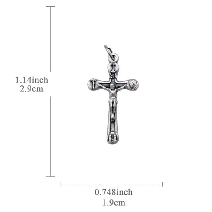 DIY十字架-法蒂玛圣母-锌合金-2.9x1.9cm Catholic religious art