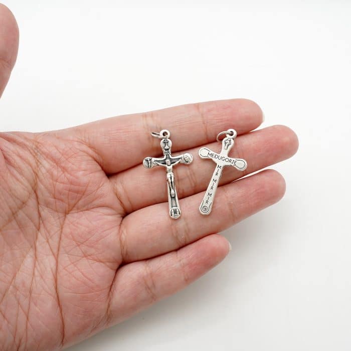 DIY十字架-法蒂玛圣母-锌合金-2.9x1.9cm Catholic religious art