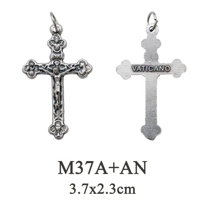 DIY十字架-默主哥耶和平-锌合金-3.7x2.3cm Catholic religious art