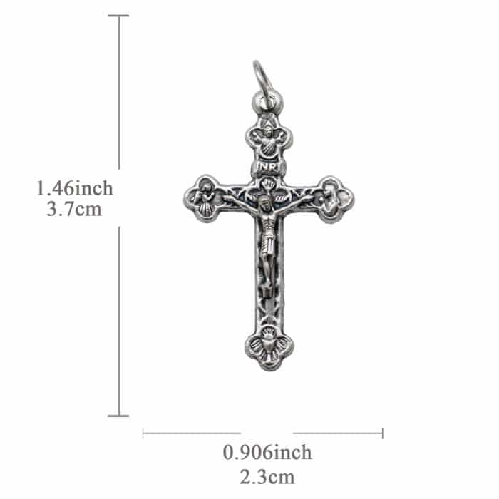 DIY十字架-默主哥耶和平-锌合金-3.7x2.3cm Catholic religious art