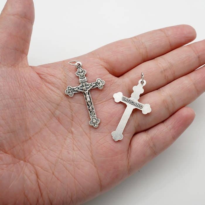 DIY十字架-默主哥耶和平-锌合金-3.7x2.3cm Catholic religious art