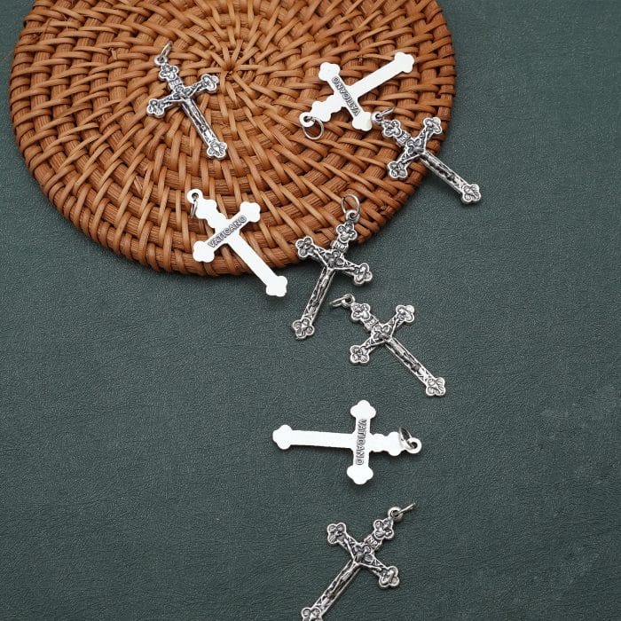 DIY十字架-默主哥耶和平-锌合金-3.7x2.3cm Catholic religious art