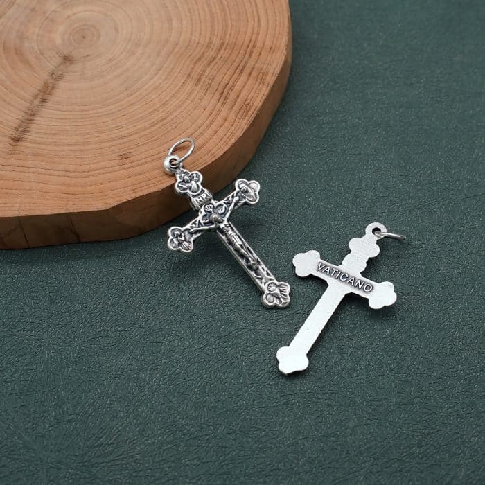 DIY十字架-默主哥耶和平-锌合金-3.7x2.3cm Catholic religious art