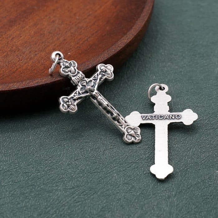 DIY十字架-默主哥耶和平-锌合金-3.7x2.3cm Catholic religious art