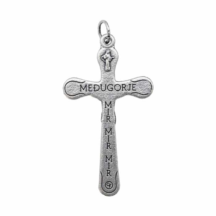 DIY十字架-默主哥耶和平-锌合金-3.9x2.4cm Catholic religious art