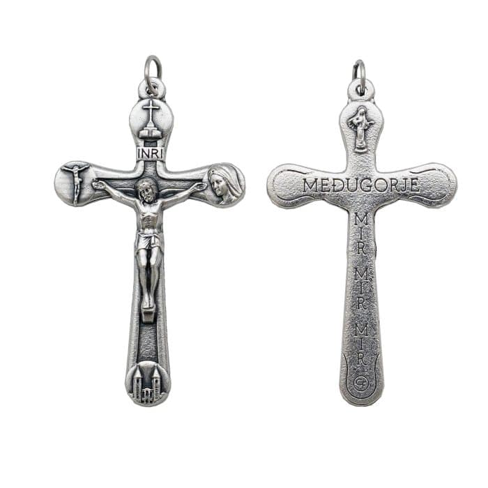 DIY十字架-法蒂玛圣母-锌合金-4.9x3.1cm Catholic religious art