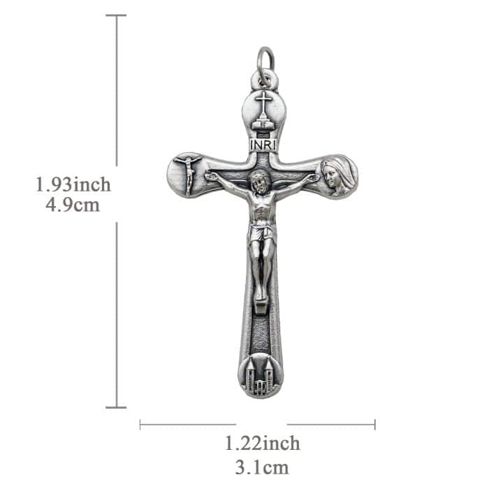 DIY十字架-默主哥耶和平-锌合金-4.9x3.1cm Catholic religious art