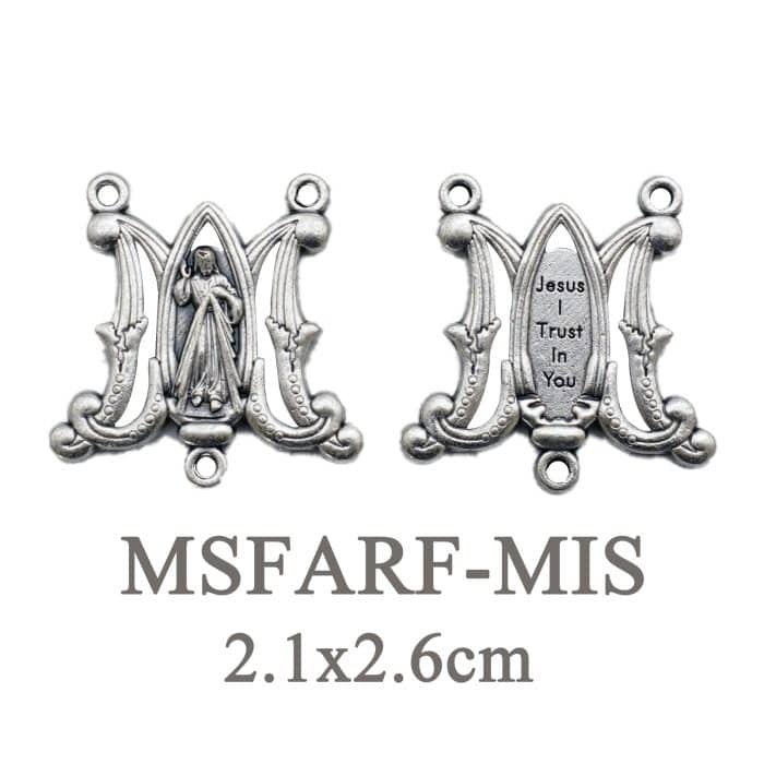 DIY三通-上主慈悲-蝴蝶外形-锌合金-2.6cm Catholic religious art