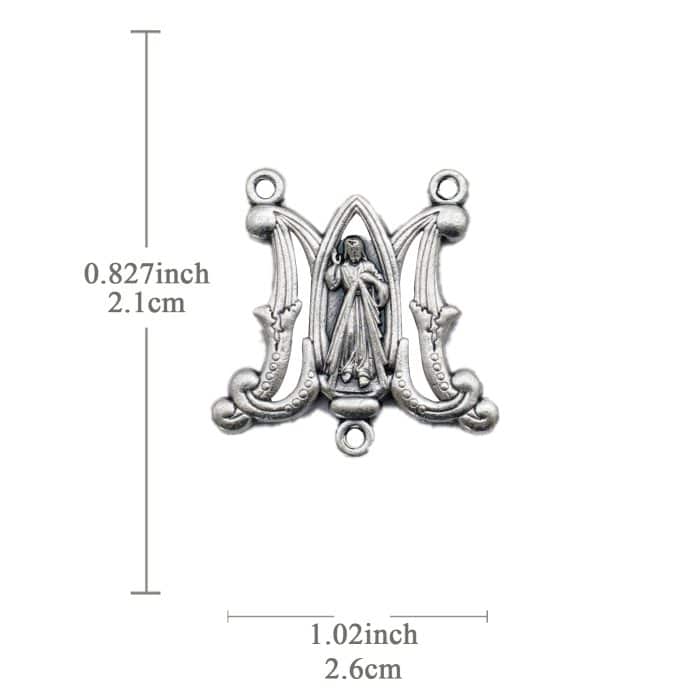 DIY三通-上主慈悲-蝴蝶外形-锌合金-2.6cm Catholic religious art