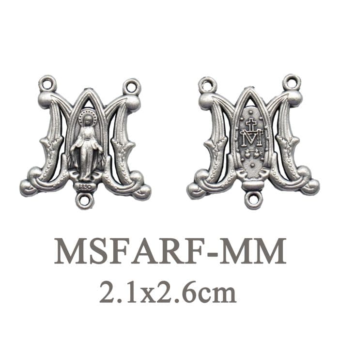 DIY三通-圣母显灵-蝴蝶外形-锌合金-2.0cm Catholic religious art