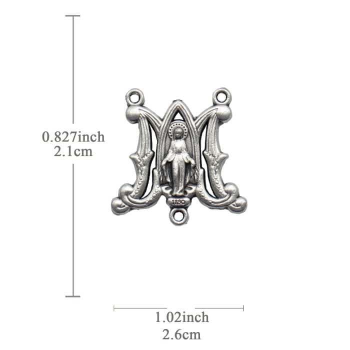 DIY三通-圣母显灵-蝴蝶外形-锌合金-2.0cm Catholic religious art