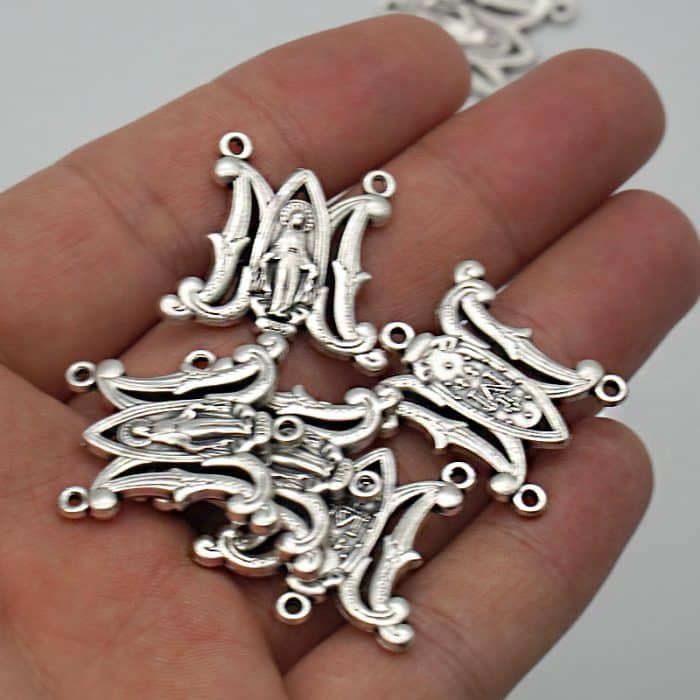 DIY三通-圣母显灵-蝴蝶外形-锌合金-2.0cm Catholic religious art